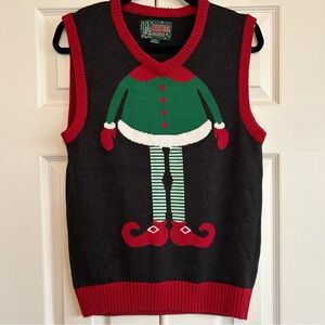 Elf Tacky Christmas Holiday Sweater Vest